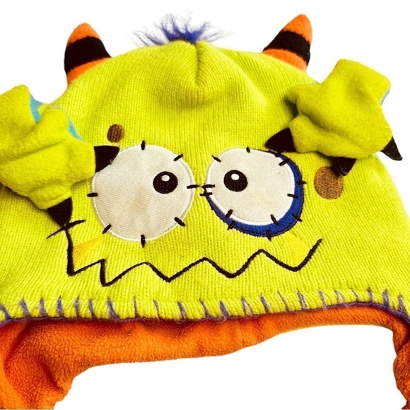 Flipeez Peek-A-Boo Green Monster Action‎ Hat Kids Unisex OS - Picture 3 of 9